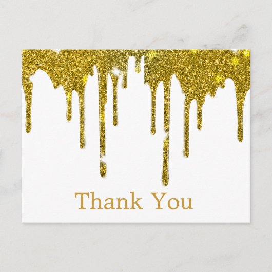 Trendy Inexpensiv Gold Glitter Black Hartelijk dan Briefkaart (Voorkant)