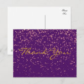 Trendy Inexpensiv Pailleté Or Carte de Remerciemen (Devant / Derrière)