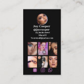 Trendy ,Instagram Fotocollage QRcode Visitekaartje (Achterkant)