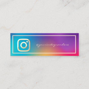 Trendy Instagram Instagram Holografisch Mini Visitekaartje