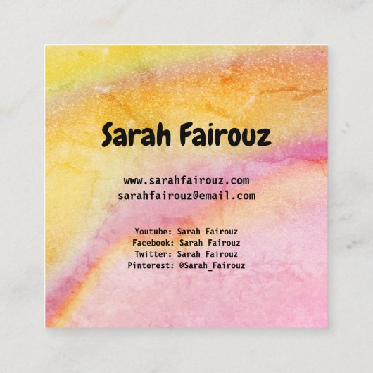 Trendy Instagram Kaart Contactkaartje (Achterkant)