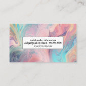 Trendy iriserende regenboog Folie textuur Visitekaartje (Achterkant)