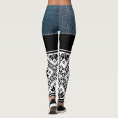 Trendy Jeans en het Bulgaarse Pattern Leggings (Achterkant)