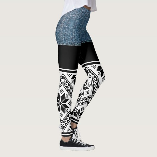 Trendy Jeans en het Bulgaarse Pattern Leggings (Rechts)