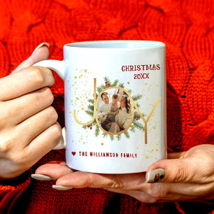 Trendy Joy Dennentakken Krans Kerst Foto Koffiemok