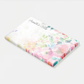 Trendy Joyful Waterverf Flowers 10" x 6" Post-it® Notes (Schuin)