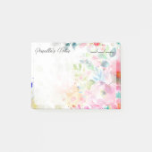 Trendy Joyful Waterverf Flowers 4" x 3" Post-it® Notes (Voorkant)