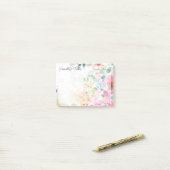 Trendy Joyful Waterverf Flowers 4" x 3" Post-it® Notes (Op bureau)