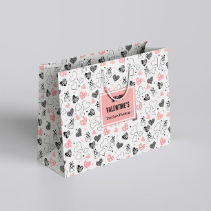 Trendy jubileum liefdeskunst handgetekende cadeaut groot cadeauzakje