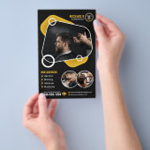 Trendy kapperszaak kapperszaak kapperszaak kapsel flyer (Hand)