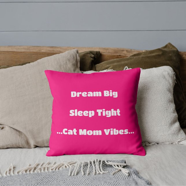 Trendy kat mam grappig citaat Schattige cool moder Kussen (Creator heeft geüpload)