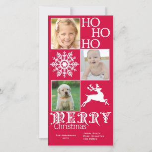 Trendy Kerst Foto Kaart