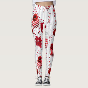Trendy kerstballen en Poinsettia Leggings
