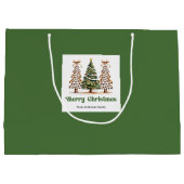 Trendy Kerstboom Luipaardprint Cadeautas Maatwerk (Achterkant)