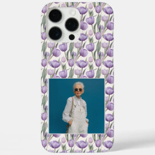 Trendy Kerstcadeau Tulp Bloem Foto iPhone 16 Pro Max Hoesje