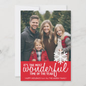 Trendy kerstfotograaf feestdagenkaart (Voorkant)