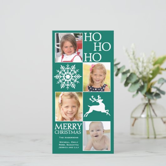 Trendy kerstkaart (Staand voorkant)