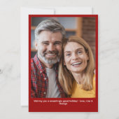 Trendy Kerstman Hoed Pickleball Rood Kerst Foto Feestdagenkaart (Achterkant)