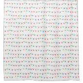 Trendy Kerstmis badkamer decor, boom lichten Douchegordijn (Voorkant)