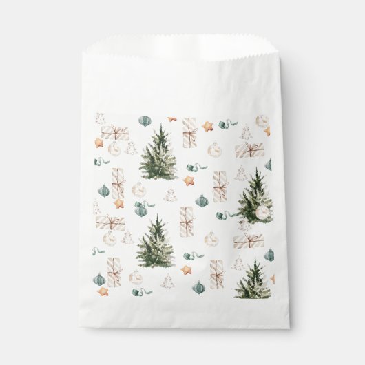 Trendy kerstpatroon | WATERVERF Bedankzakje (Voorkant)