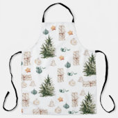 Trendy kerstpatroon | WATERVERF Schort (Voorkant)