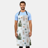 Trendy kerstpatroon | WATERVERF Schort (Gedragen)