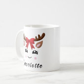 Trendy kerstrendier koffiemok (Voorkant links)