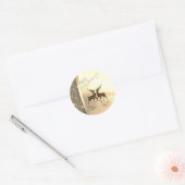 Trendy Kerstrendierbuffels Ronde Sticker (Envelop)