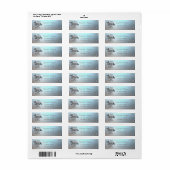 Trendy kerstsnowflakes, zilveren kerstbal etiket (Full Sheet)