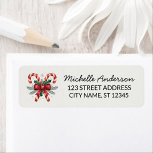 Trendy Kerststok met Hulstblaadjes Retouradres Etiket