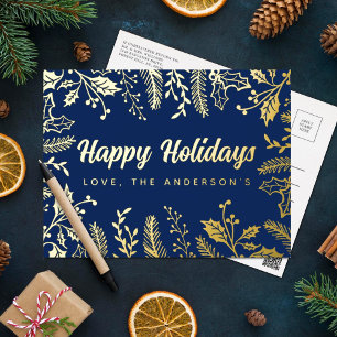 Trendy kerstval Real Folie Feestdagen Briefkaart