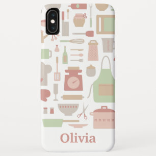 Trendy Kitchen Cooking Utiers Pattern iPhone XS Max Hoesje