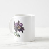 Trendy klassieke ,mauve en zwarte orchidee koffie  koffiemok (Voorkant links)