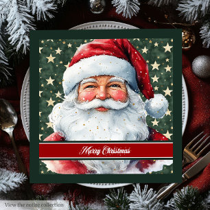 Trendy kleuren Santa Claus Holiday servetten