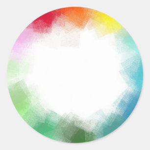 Trendy Kleurrijke Abstract Moderne Lege Sjabloon Ronde Sticker
