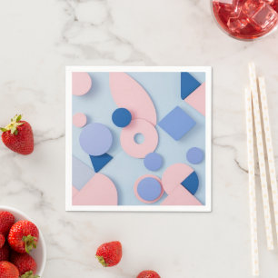 Trendy Kleurrijke Geometrische kunst servet