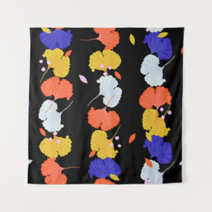 Trendy kleurrijke illustratie verticale stri wandkleed
