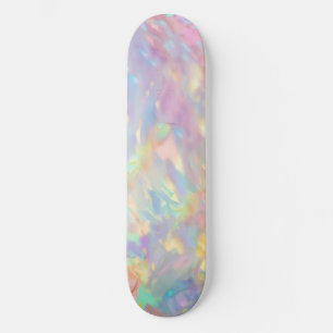 Trendy kleurrijke nep holografische opaal skateboard