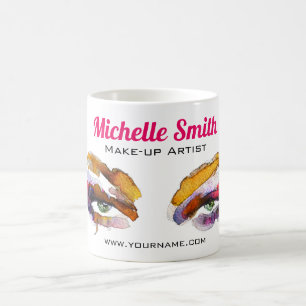 Trendy Kleurrijke Waterverf Oog Make-up Artiest Koffiemok