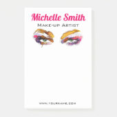 Trendy Kleurrijke Waterverf Oog Make-up Artiest Post-it® Notes (Voorkant)