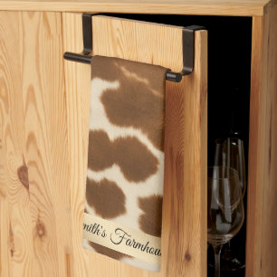 Trendy Koe Faux Leather Elegant Collectie Theedoek