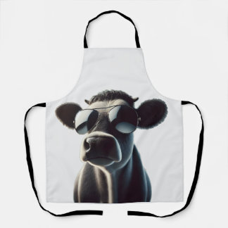 Trendy Koe in zonnebrillen Schort