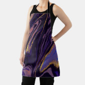 Trendy Koel Violet Goud Marmer Patroon Schort (Insitu)
