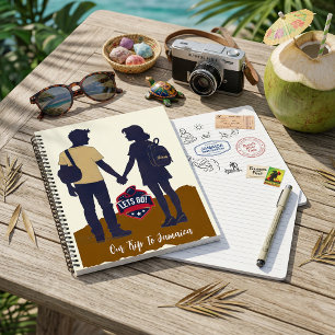 Trendy koele hedendaagse moderne script spiraal notitieboek