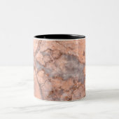 Trendy Koele Marmer Steen Textuur Tweekleurige Koffiemok (Center)