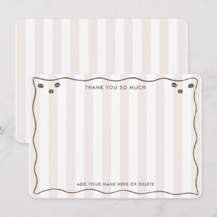 Trendy koffiebonen Espresso Martini Bruidsfeestje Bedankkaart