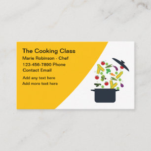 Trendy koken klasse chef-Visitekaartjes. Visitekaartje