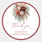 Trendy koper boho herfst bruidsdouche sticker (Voorkant)
