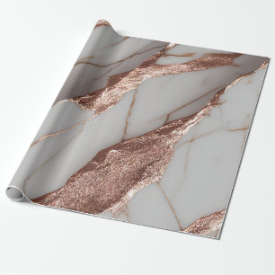 Trendy koperen glitter marmer cadeaupapier