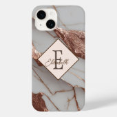 Trendy koperen glitter marmer Case-Mate iPhone case (Achterkant)